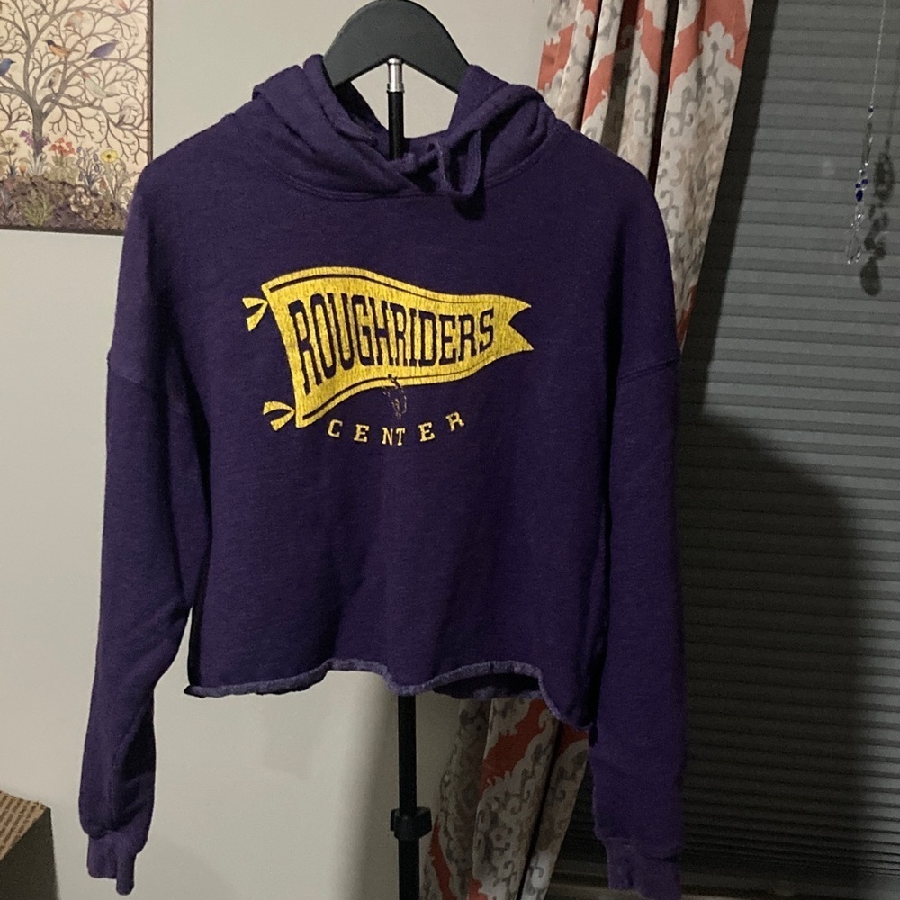 Purple Roughriders Center Women's Hoodie